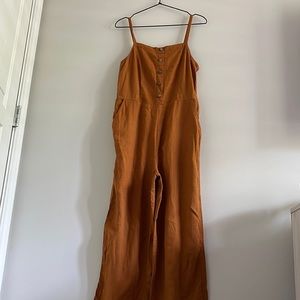 Brown romper / jumpsuit with pockets SIZE M